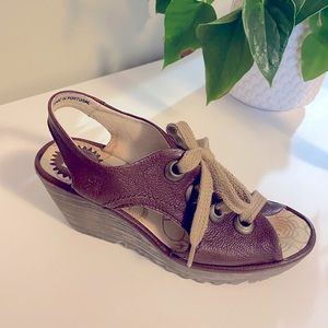 London Fly wedge sandals, cute and BoHo, like new.